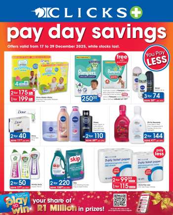 Clicks catalogue  - 17/12/2025 - 29/12/2025.
