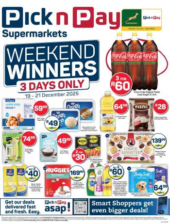 Pick n Pay Supermarket catalogue  - 19/12/2025 - 21/12/2025.