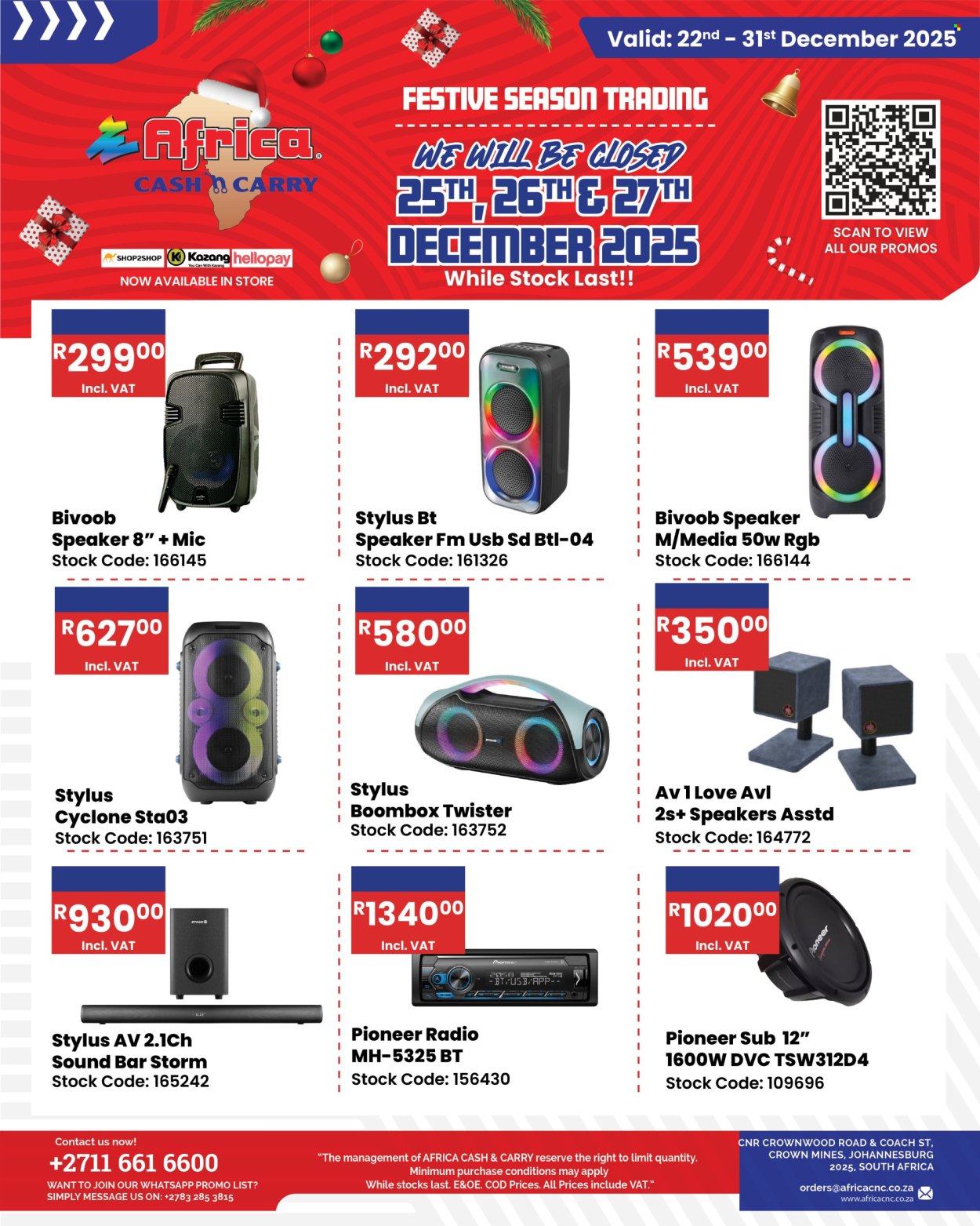 Africa Cash & Carry specials - 22/12/2025 - 31/12/2025. Page 1