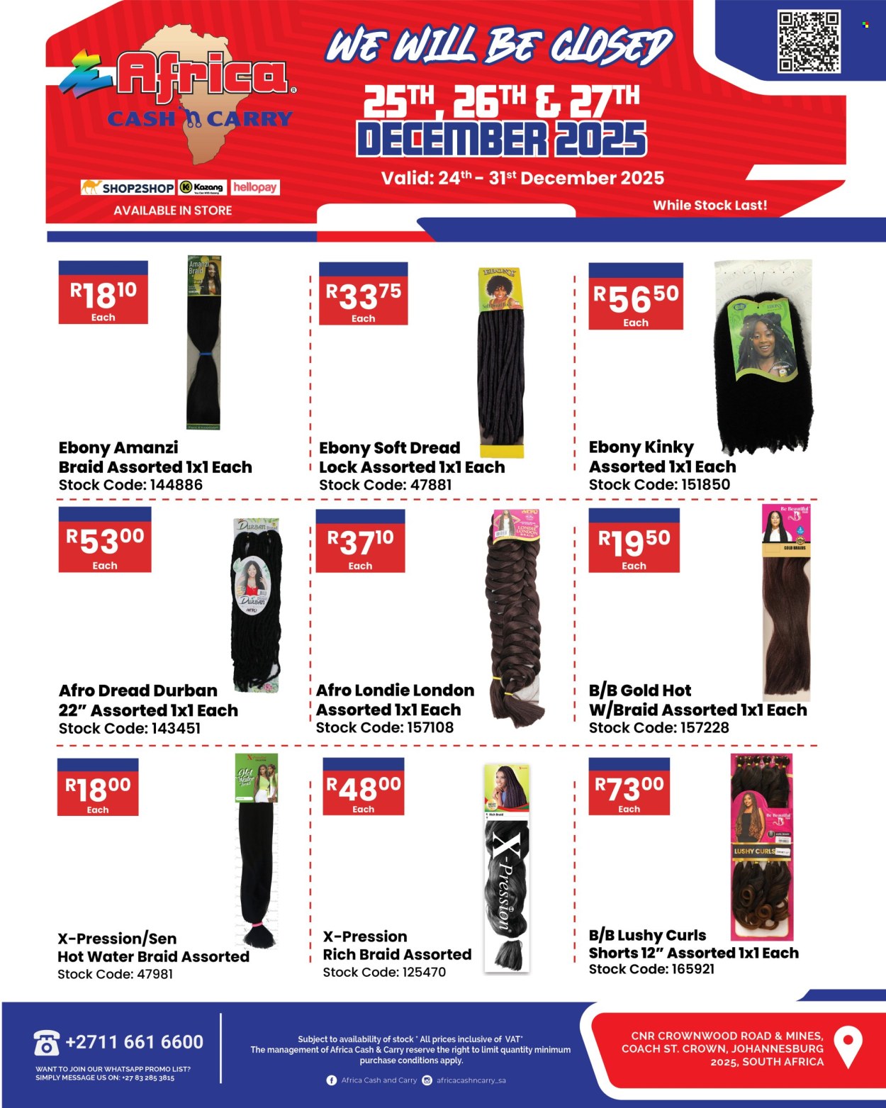 Africa Cash & Carry specials - 24/12/2025 - 31/12/2025. Page 1