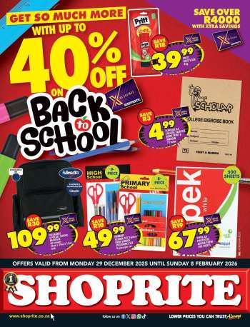 Shoprite catalogue  - 29/12/2025 - 08/02/2026.