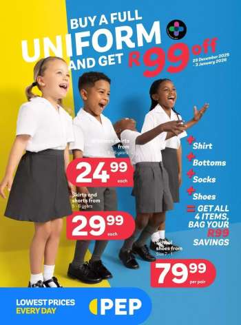 thumbnail - PEP Stores catalogue - Buy a full uniform and get R99 off