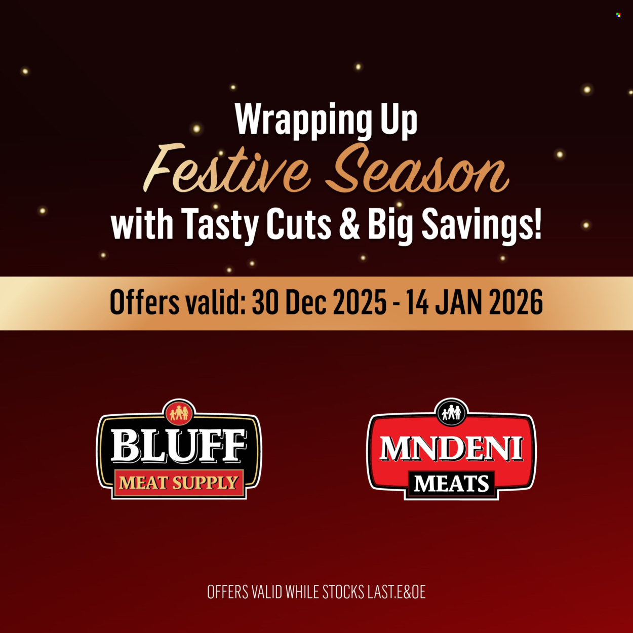 Bluff Meat Supply specials - 30/12/2025 - 14/01/2026. Page 1
