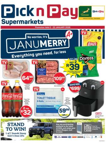 Pick n Pay Supermarket catalogue  - 02/01/2026 - 22/01/2026.