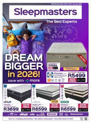 Sleepmasters catalogue  - 29/12/2025 - 14/01/2026.