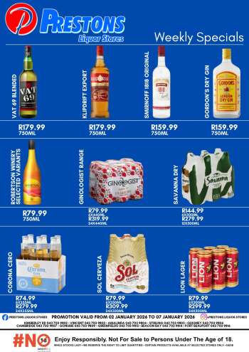 Prestons Liquor Stores catalogue  - 02/01/2026 - 07/01/2026.