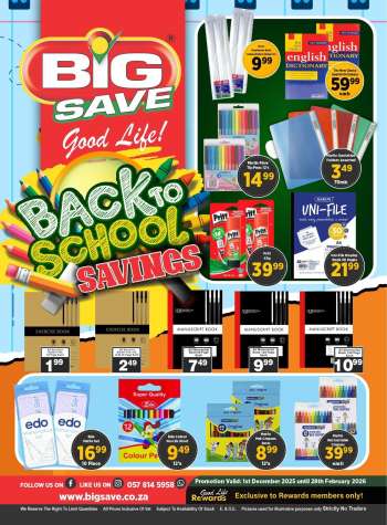Big Save catalogue  - 01/12/2025 - 28/02/2026.