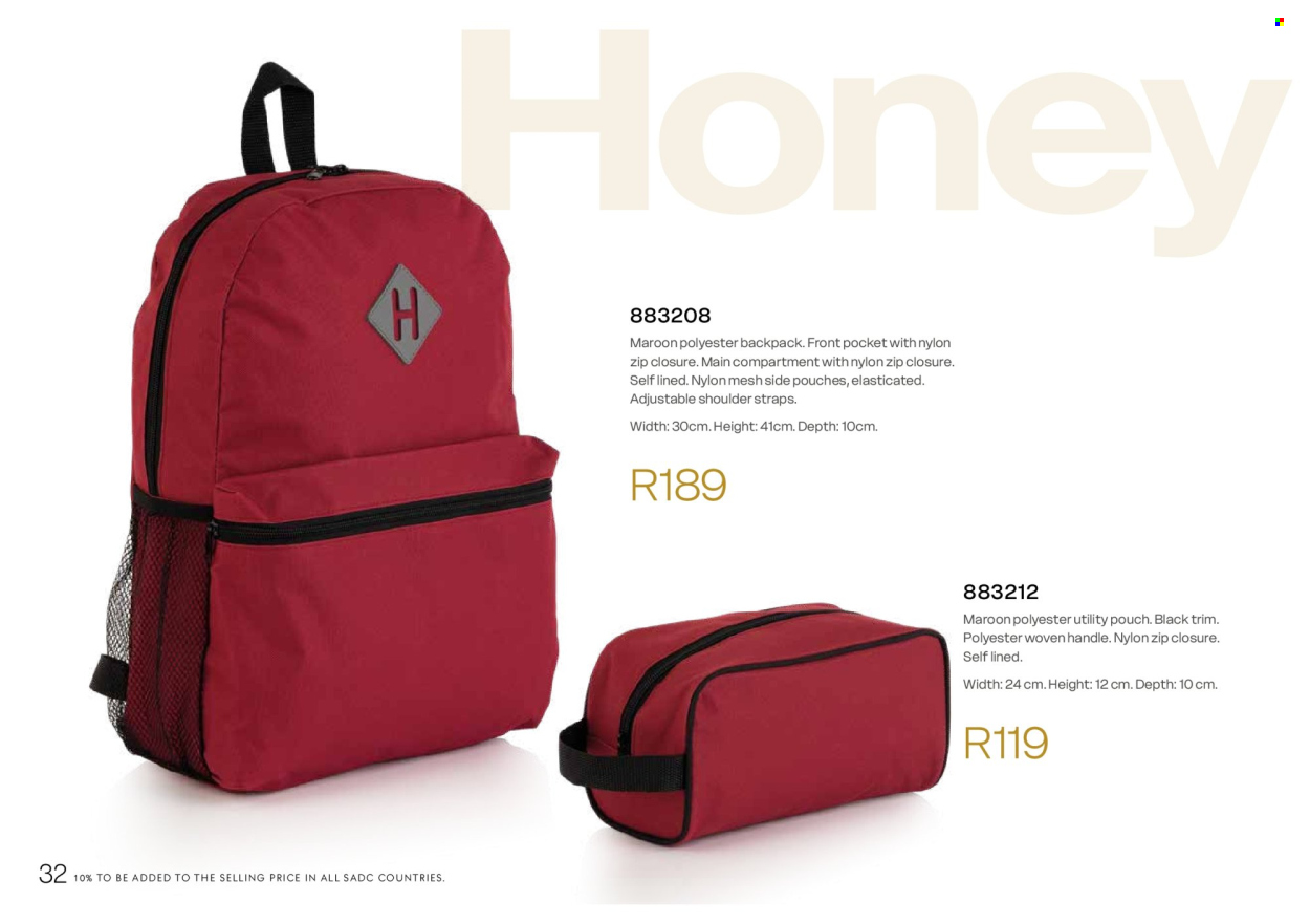 Honey specials. Page 34