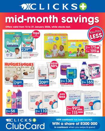 Clicks catalogue  - 13/01/2026 - 21/01/2026.