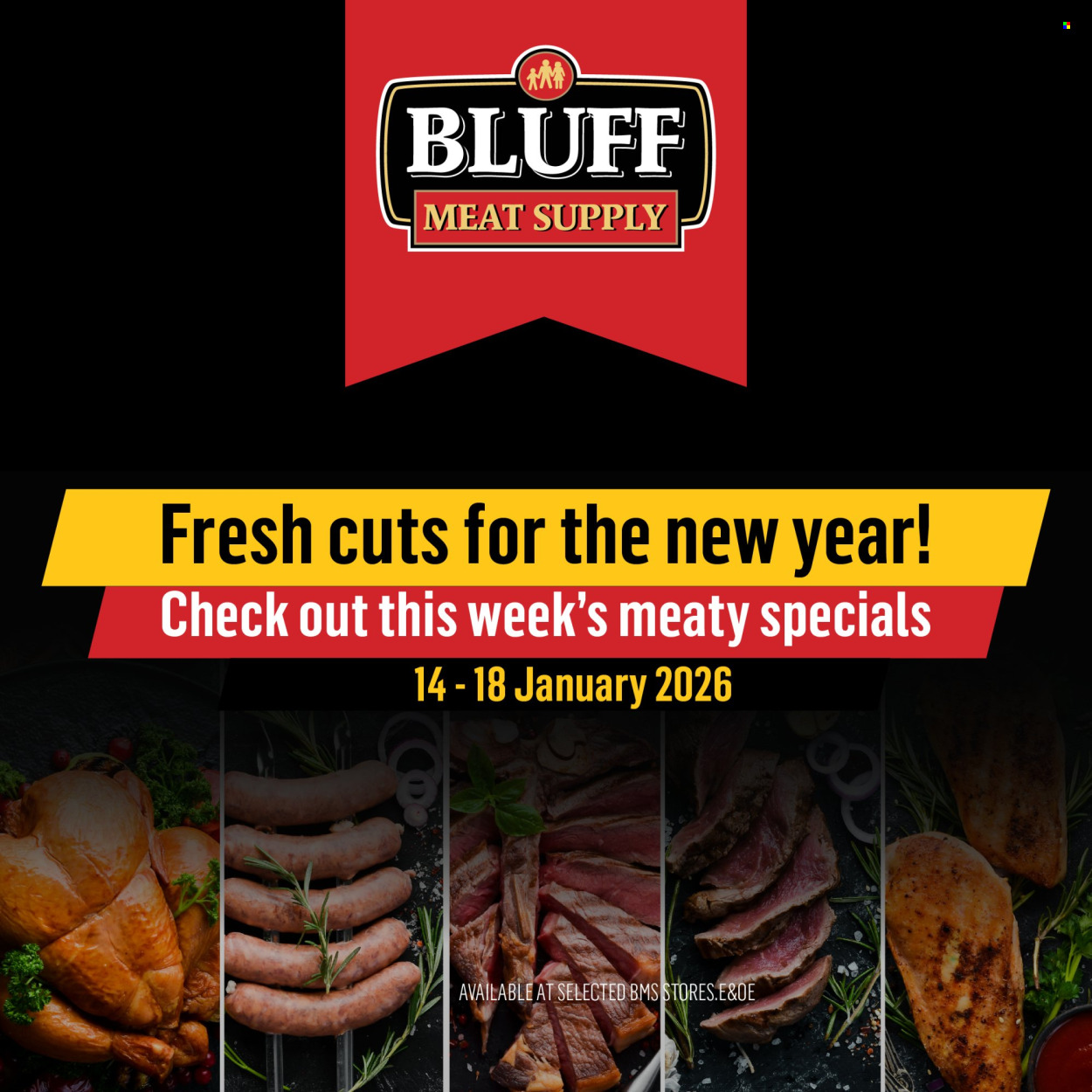 Bluff Meat Supply specials - 14/01/2026 - 18/01/2026. Page 1