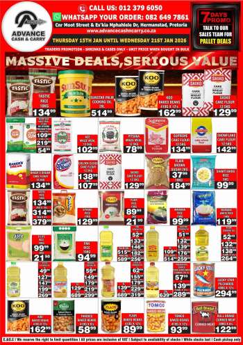 Advance Cash & Carry catalogue  - 15/01/2026 - 21/01/2026.