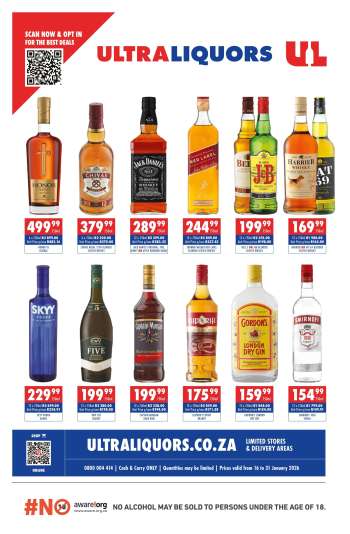 Ultra Liquors catalogue  - 16/01/2026 - 31/01/2026.