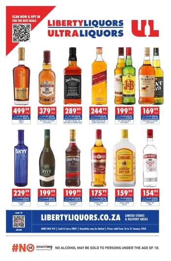 Liberty Liquors catalogue  - 16/01/2026 - 31/01/2026.