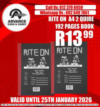Advance Cash & Carry catalogue  - 16/01/2026 - 25/01/2026.