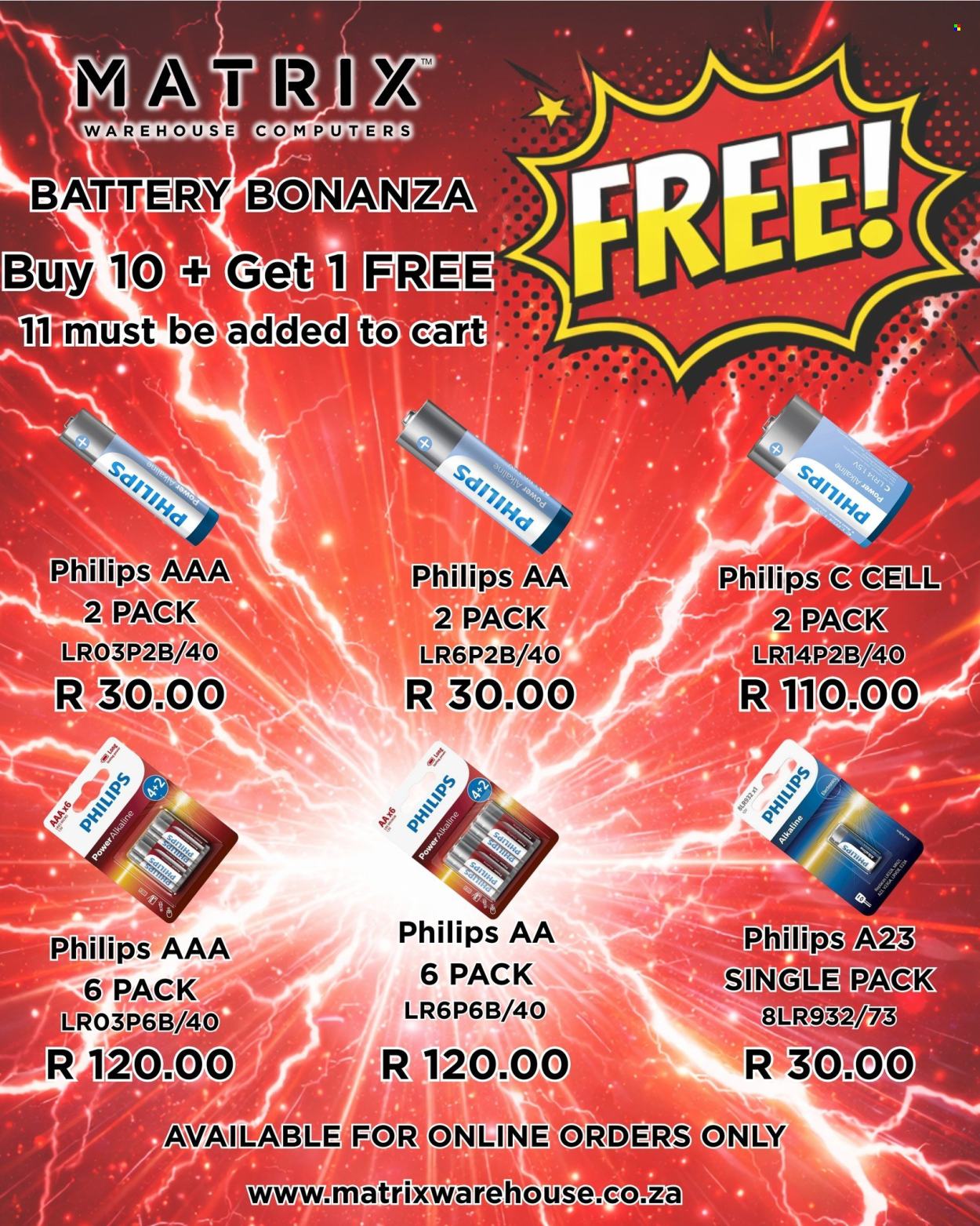 Matrix Warehouse specials. Page 1