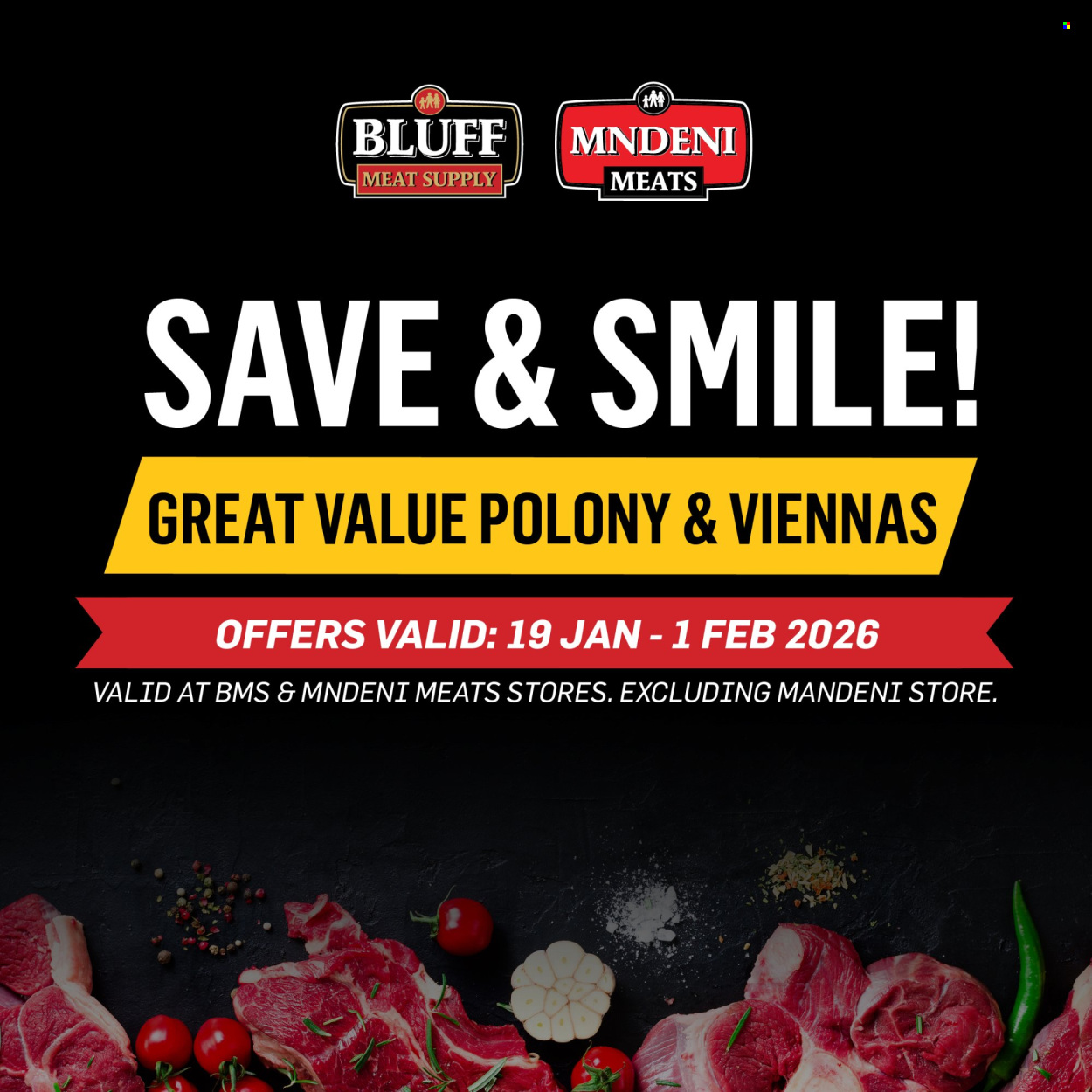 Bluff Meat Supply specials - 19/01/2026 - 01/02/2026. Page 1