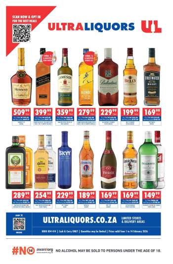 Ultra Liquors catalogue  - 01/02/2026 - 14/02/2026.