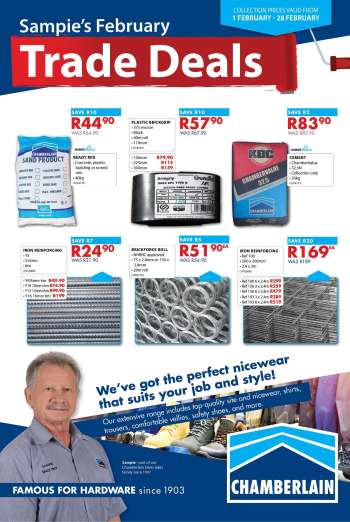 Chamberlain catalogue  - 01/02/2026 - 28/02/2026.