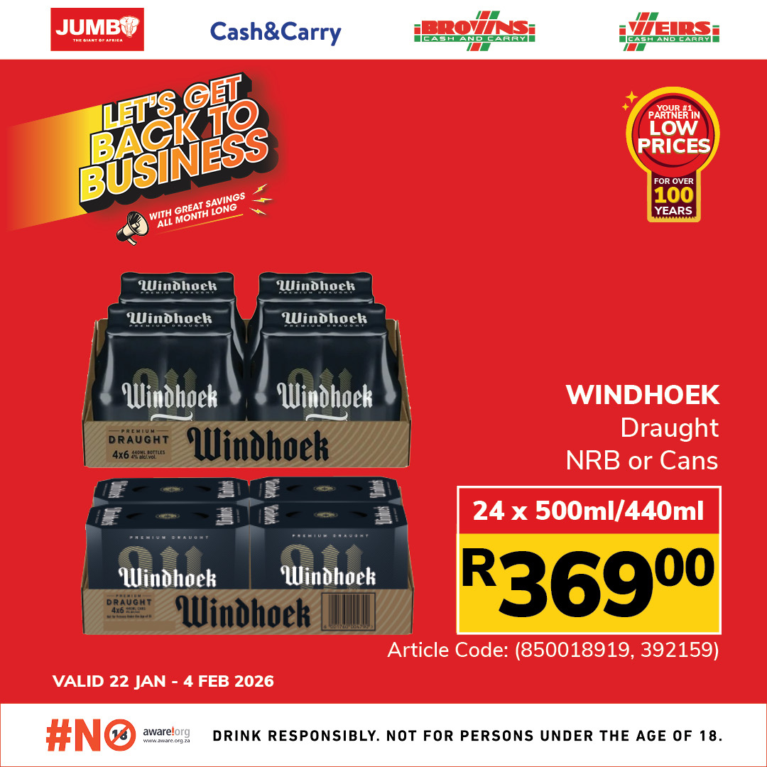 Jumbo Cash & Carry specials - 22/01/2026 - 04/02/2026. Page 1