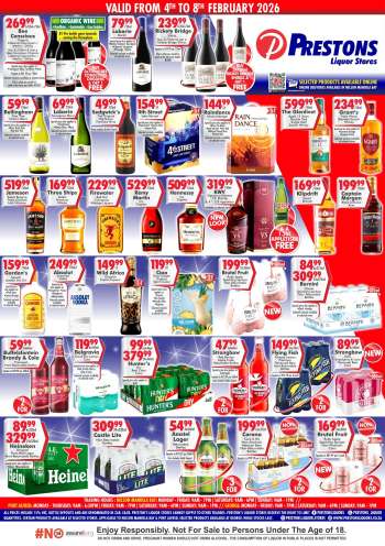 Prestons Liquor Stores catalogue  - 04/02/2026 - 08/02/2026.