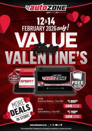 AutoZone catalogue  - 12/02/2026 - 14/02/2026.