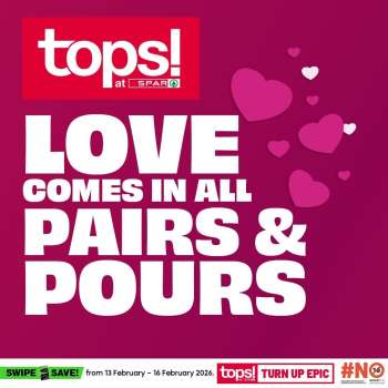 TOPS at SPAR catalogue  - 13/02/2026 - 16/02/2026.