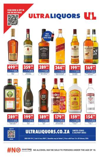 Ultra Liquors catalogue  - 15/02/2026 - 28/02/2026.