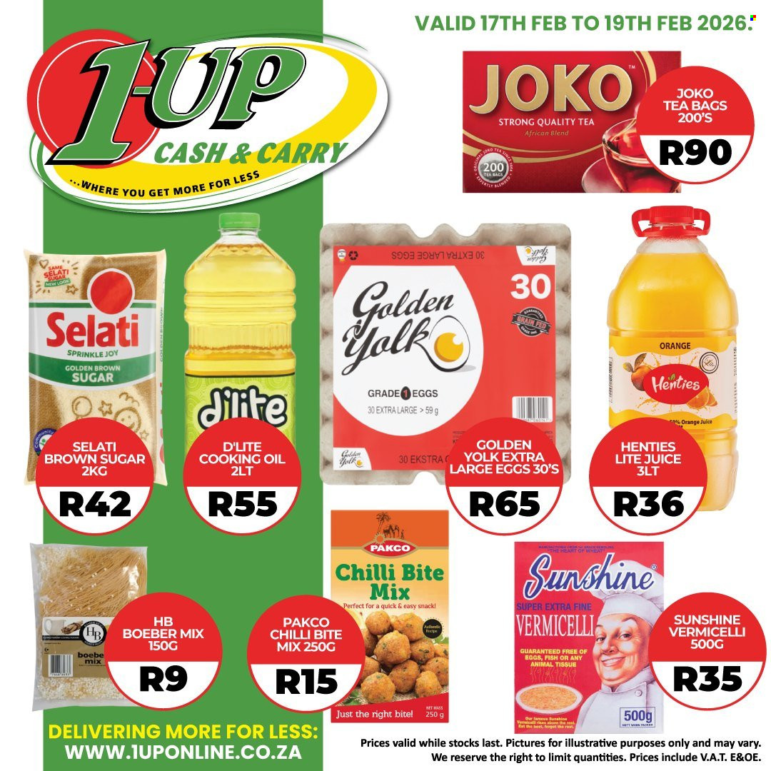 1UP Cash & Carry specials - 17/02/2026 - 19/02/2026. Page 1