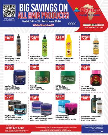Africa Cash & Carry catalogue  - 16/02/2026 - 21/02/2026.