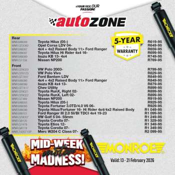AutoZone catalogue  - 13/02/2026 - 21/02/2026.