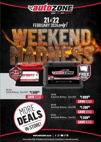 AutoZone catalogue  - 21/02/2026 - 22/02/2026.