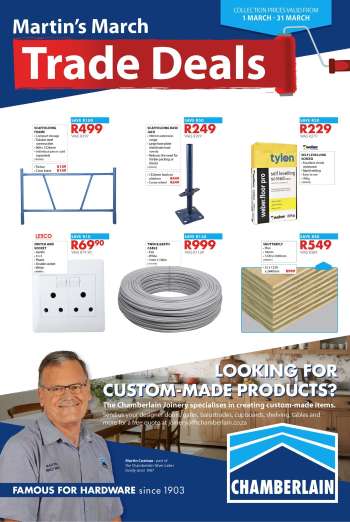 Chamberlain catalogue  - 01/03/2026 - 31/03/2026.