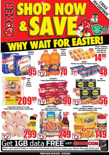 Boxer catalogue  - 09/03/2026 - 22/03/2026.