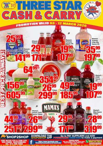 Three Star Cash and Carry catalogue  - 03/03/2026 - 12/03/2026.