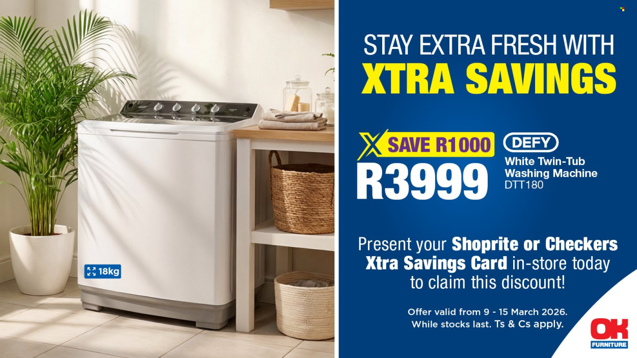 OK Furniture specials - 09/03/2026 - 15/03/2026. Page 1