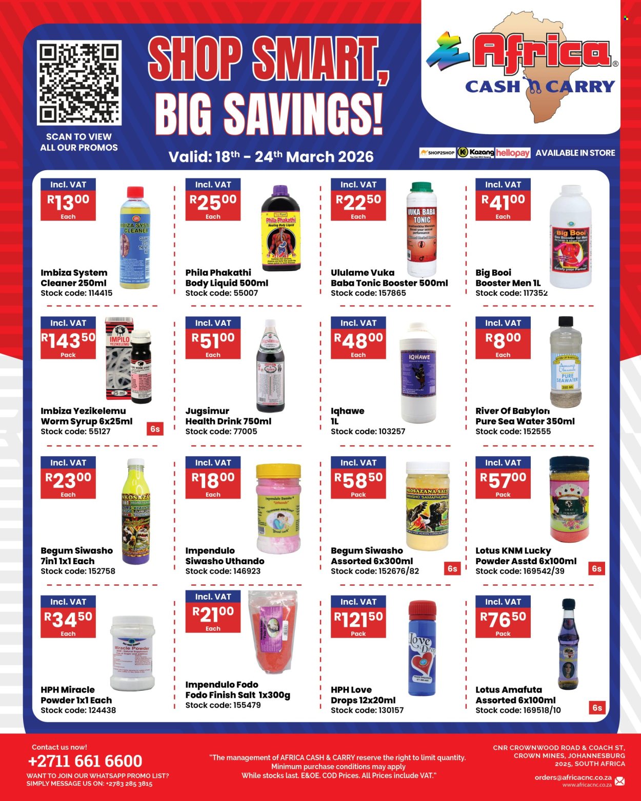 Africa Cash & Carry specials - 18/03/2026 - 26/03/2026. Page 1