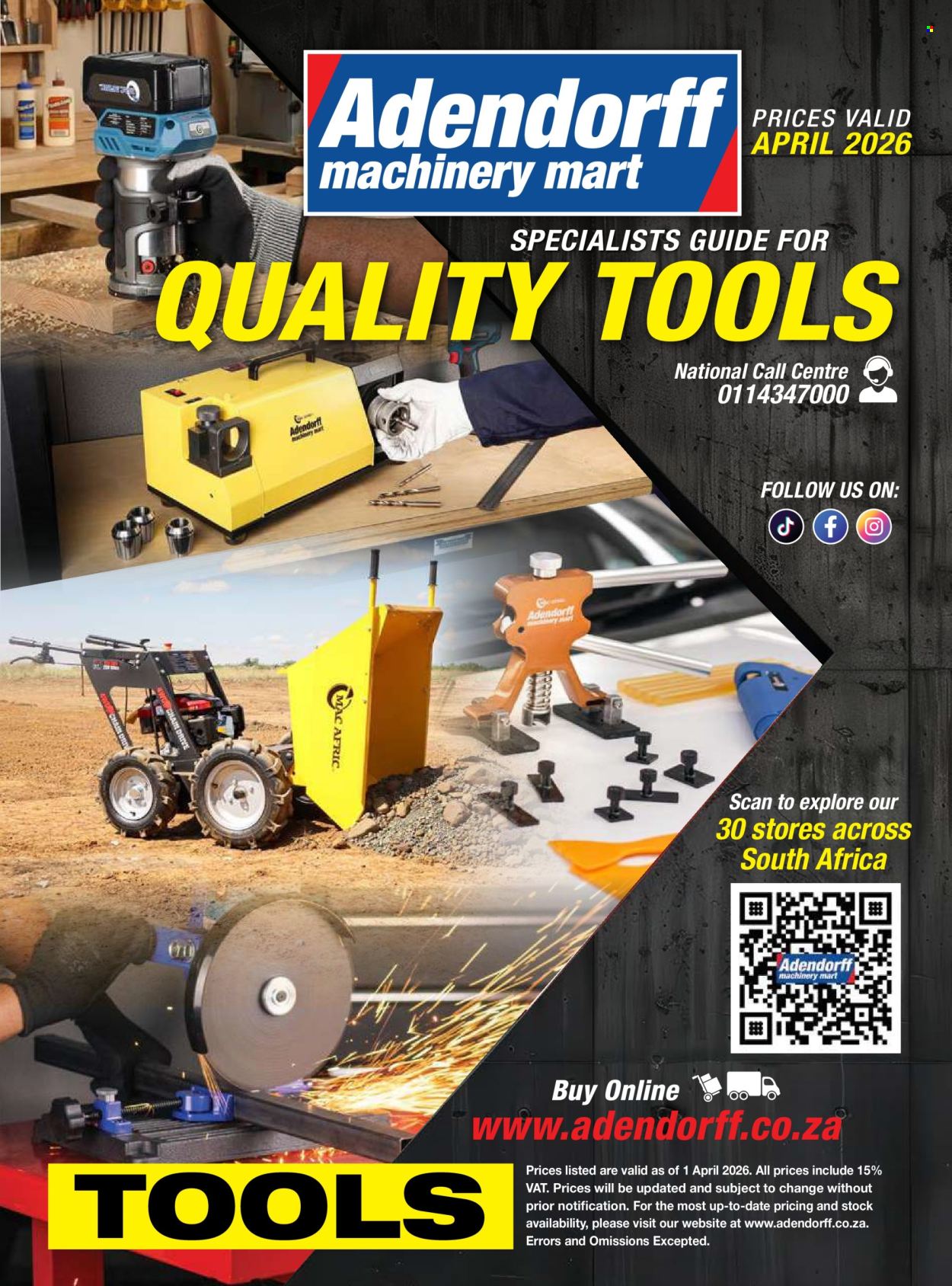 Adendorff Machinery Mart specials - 01/04/2026 - 30/04/2026. Page 1