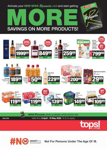 TOPS at SPAR catalogue  - 08/04/2026 - 10/05/2026.