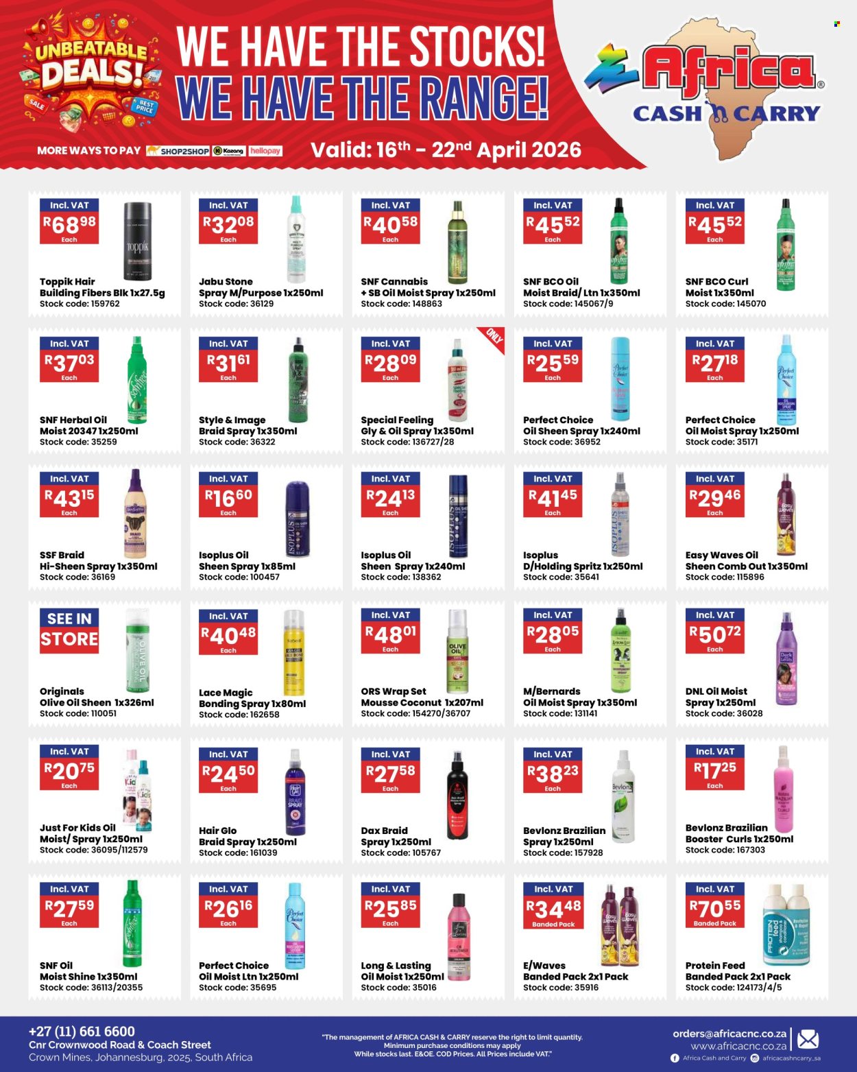 Africa Cash & Carry specials - 16/04/2026 - 22/04/2026. Page 1
