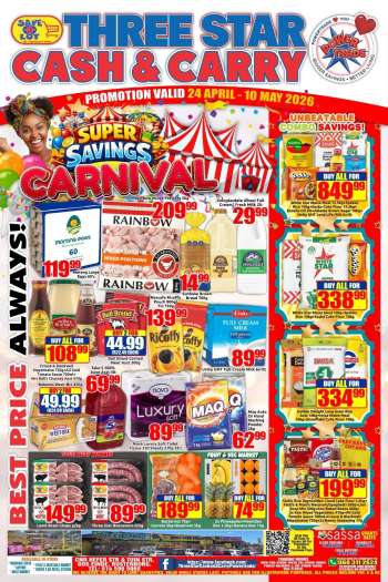 Three Star Cash and Carry catalogue  - 24/04/2026 - 10/05/2026.