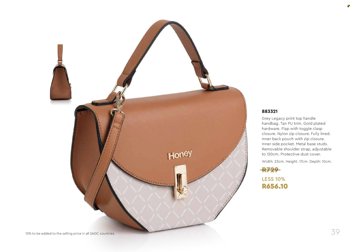 Honey specials. Page 39