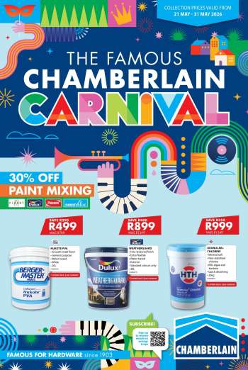 Chamberlain catalogue  - 21/05/2026 - 31/05/2026.