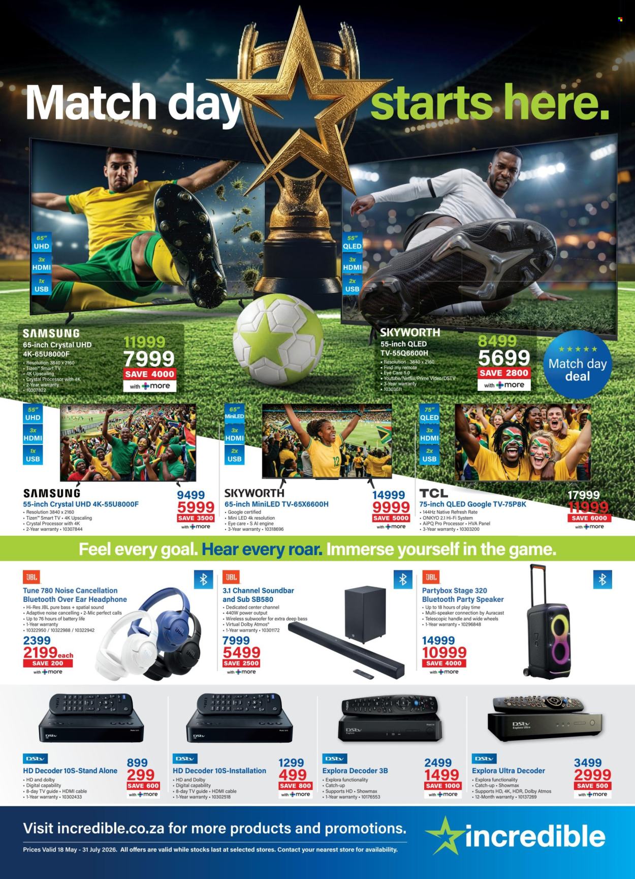 Incredible Connection specials - 18/05/2026 - 31/07/2026. Page 1