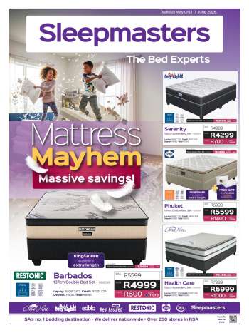Sleepmasters catalogue  - 21/05/2026 - 17/06/2026.