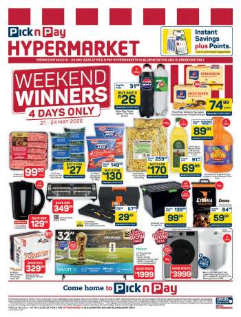 Pick n Pay Hypermarket catalogue  - 21/05/2026 - 24/05/2026.