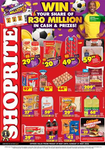 Shoprite catalogue  - 29/05/2026 - 31/05/2026.