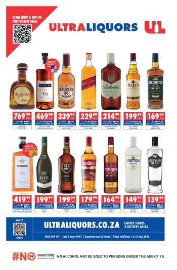 Ultra Liquors catalogue  - 01/06/2026 - 15/06/2026.
