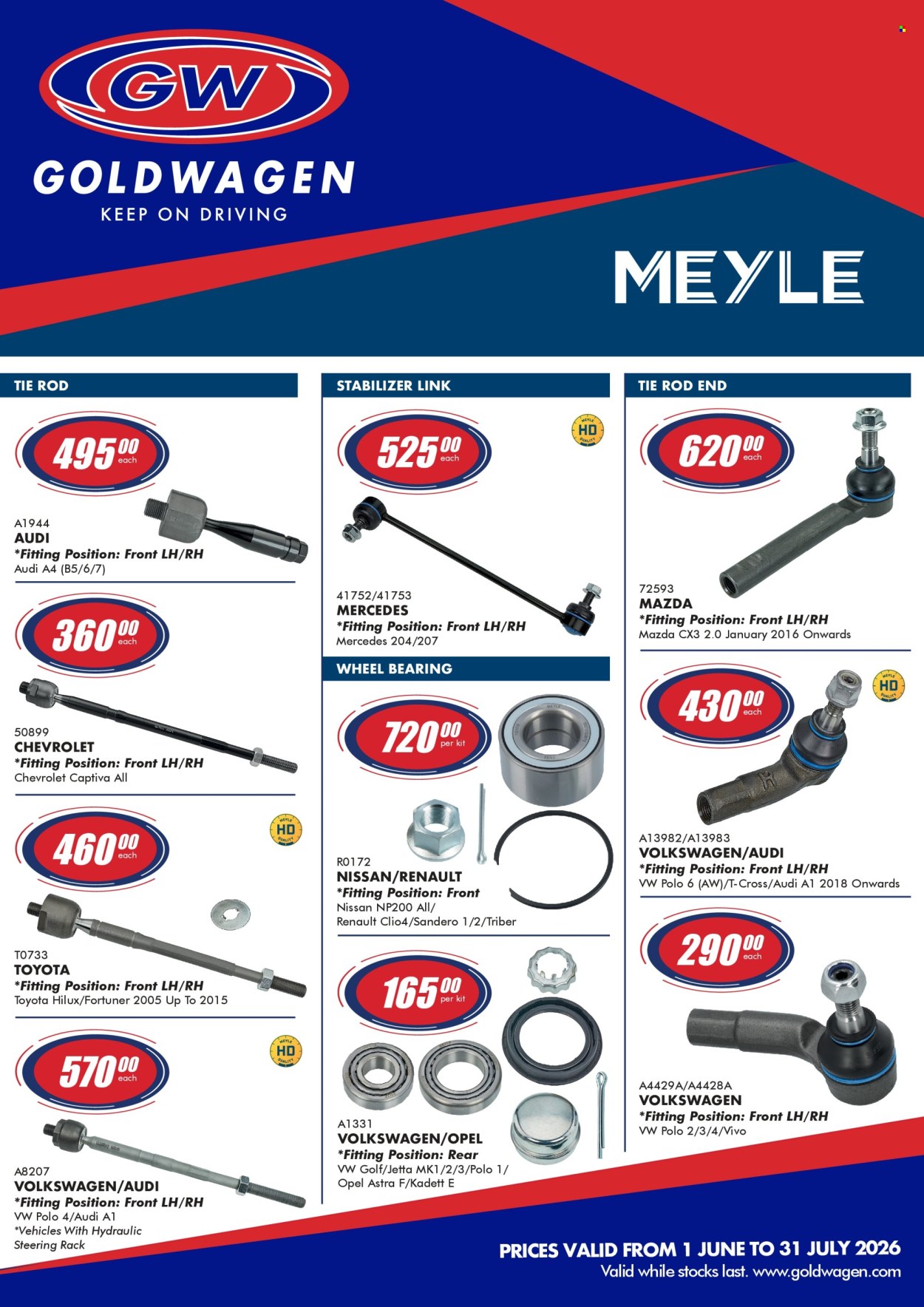 Goldwagen specials - 01/06/2026 - 31/07/2026. Page 1