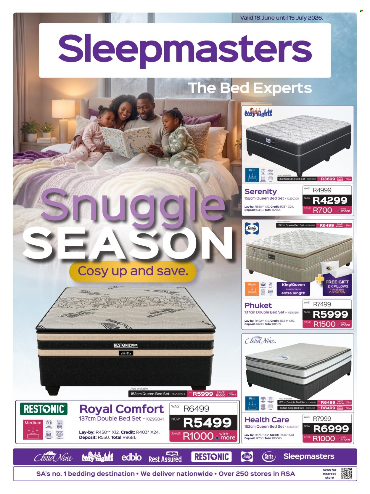 Sleepmasters specials - 18/06/2026 - 15/07/2026. Page 1