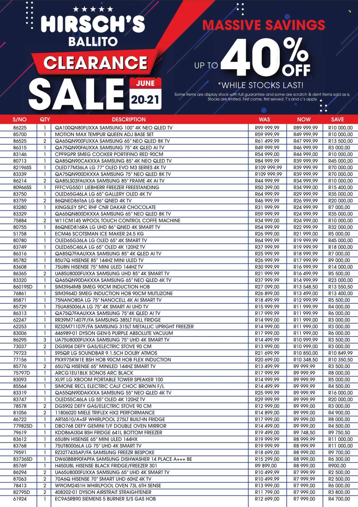 Hirsch's specials - 20/06/2026 - 21/06/2026. Page 1